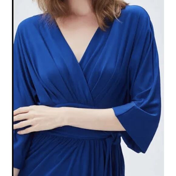 Diane von Furstenberg DVF Royal Blue Barrington Waist Slimming Faux Wrap Dress 8 - Picture 16 of 16